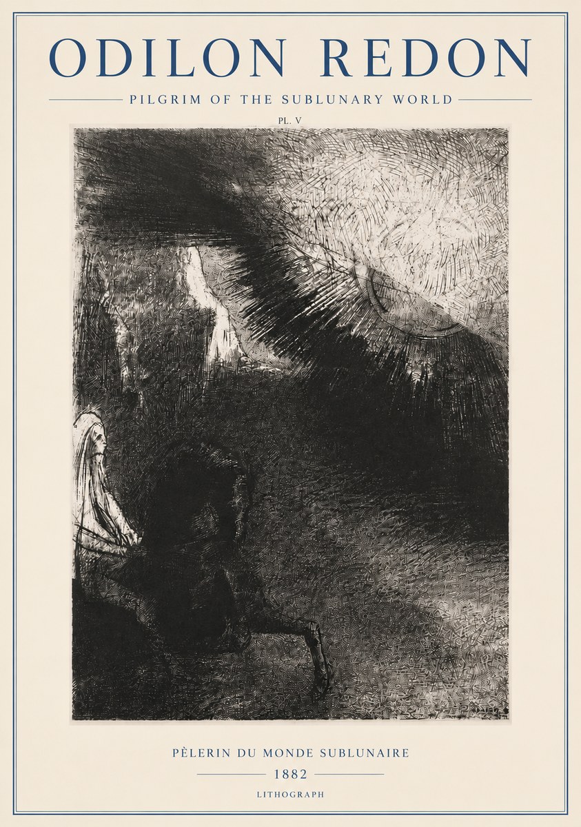 Odilon Redon Pèlerin Du Monde Sublunaire No3 - Affiche