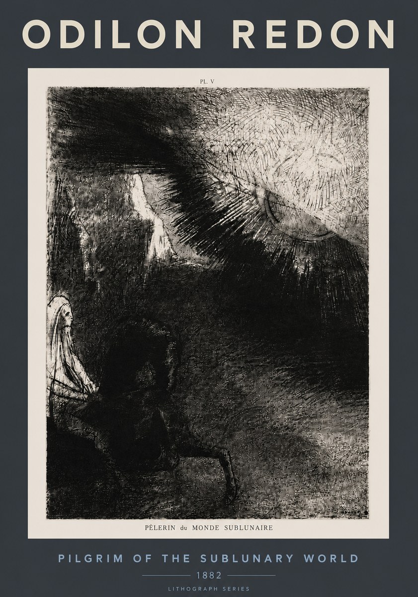 Odilon Redon Pèlerin Du Monde Sublunaire No4 - Affiche