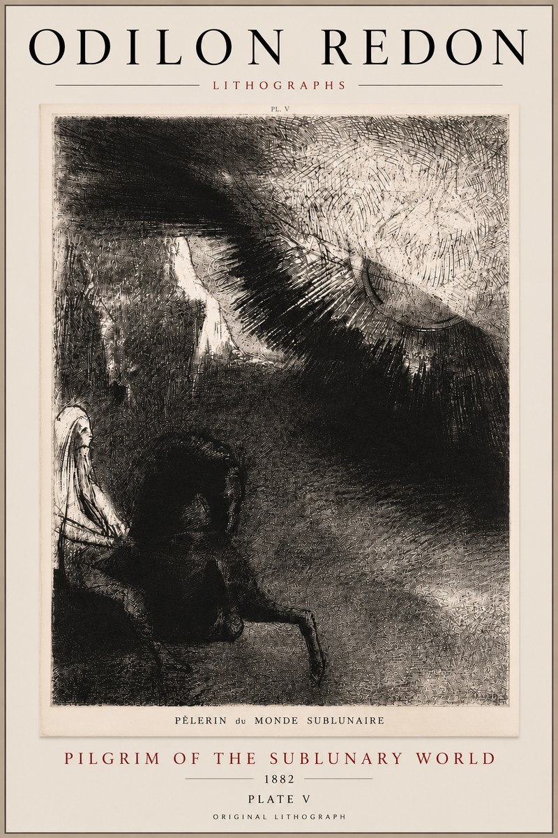 Odilon Redon Pèlerin Du Monde Sublunaire No5 - Affiche
