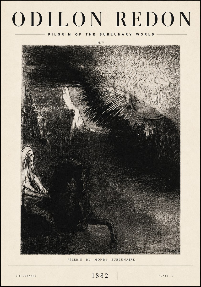 Odilon Redon Pèlerin Du Monde Sublunaire No6 - Affiche