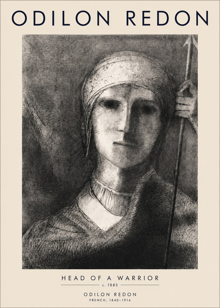 Odilon Redon Head of a Warrior No3 - Affiche