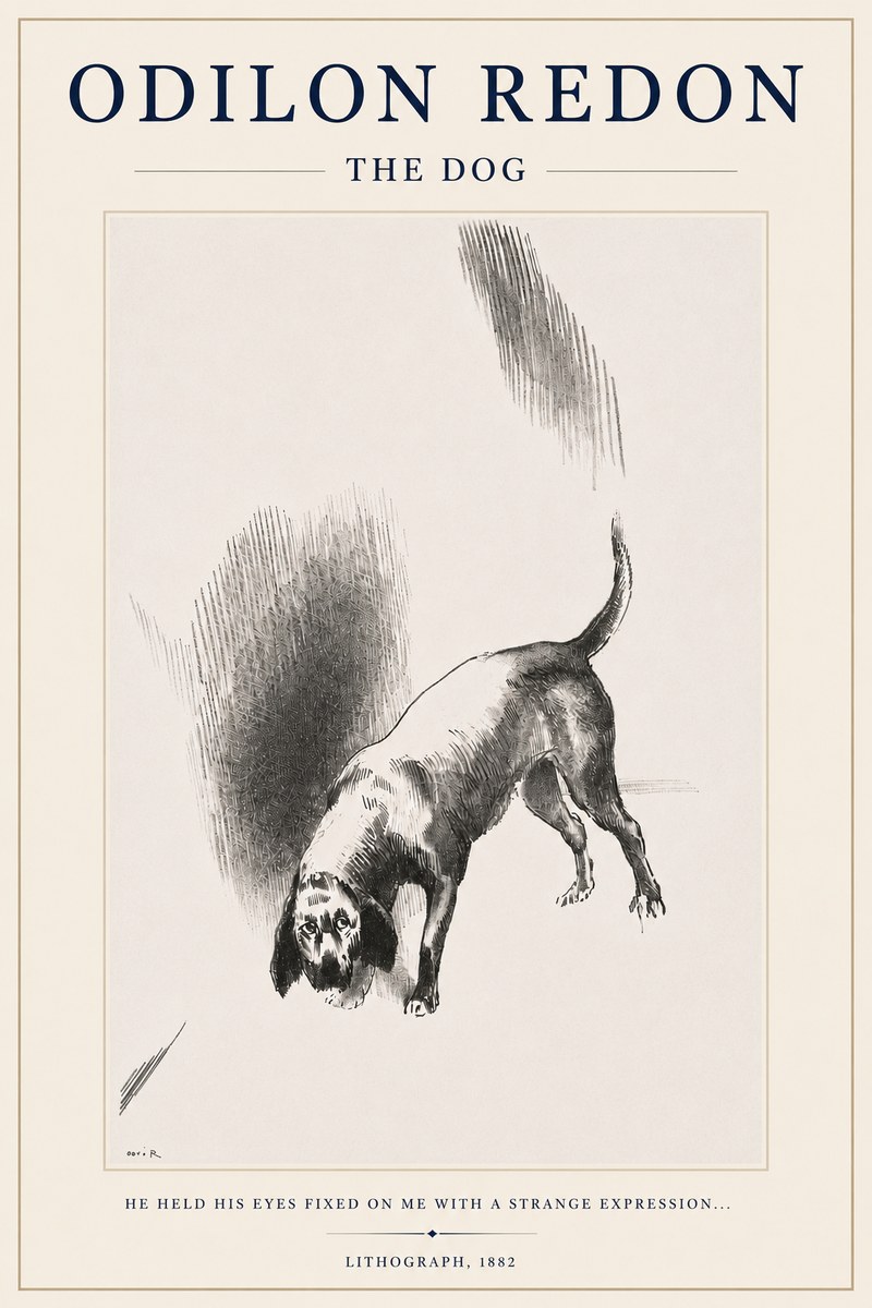Odilon Redon The Dog No3 - Affiche