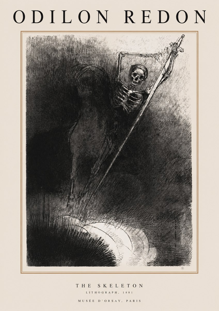 Odilon Redon The Skeleton No1 - Affiche