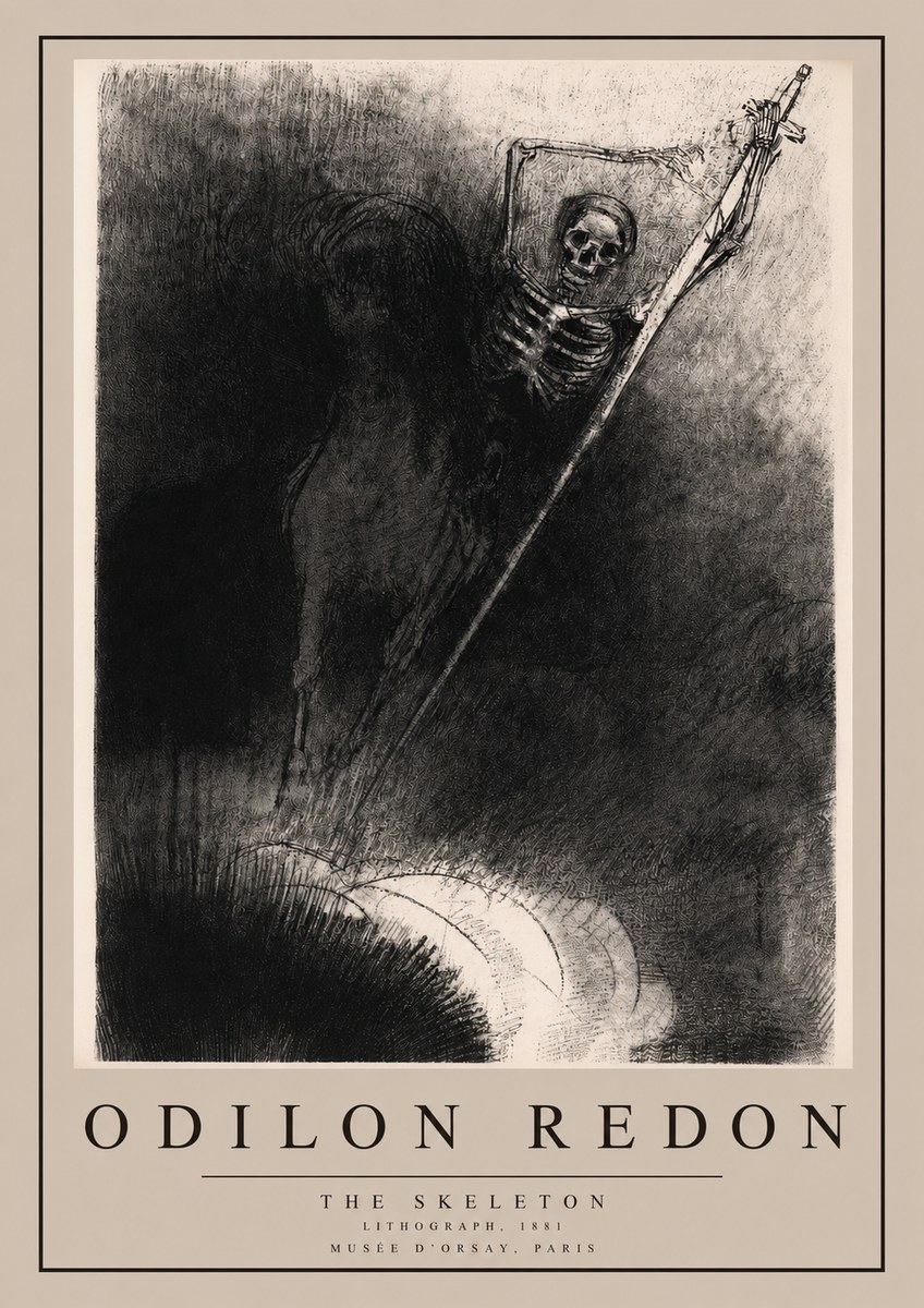 Odilon Redon The Skeleton No3 - Affiche