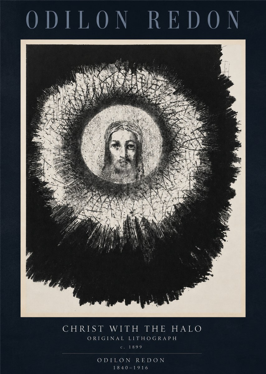 Odilon Redon Christ with the Halo No2 - Affiche