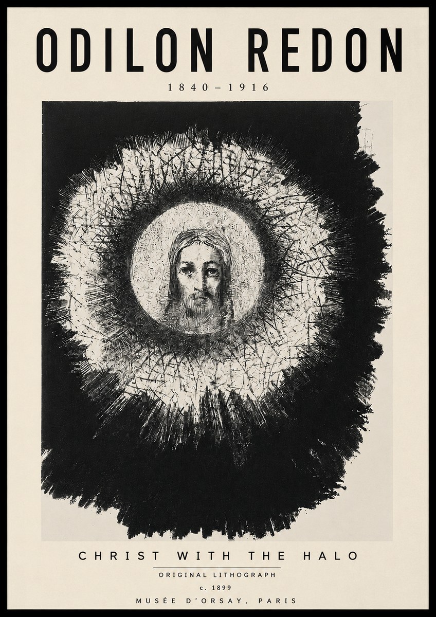 Odilon Redon Christ with the Halo No4 - Affiche