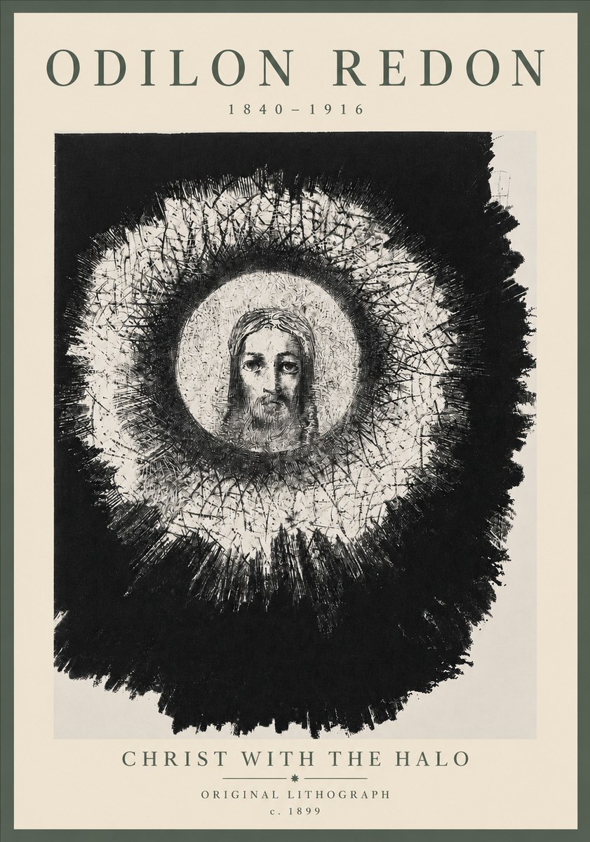 Odilon Redon Christ with the Halo No5 - Affiche