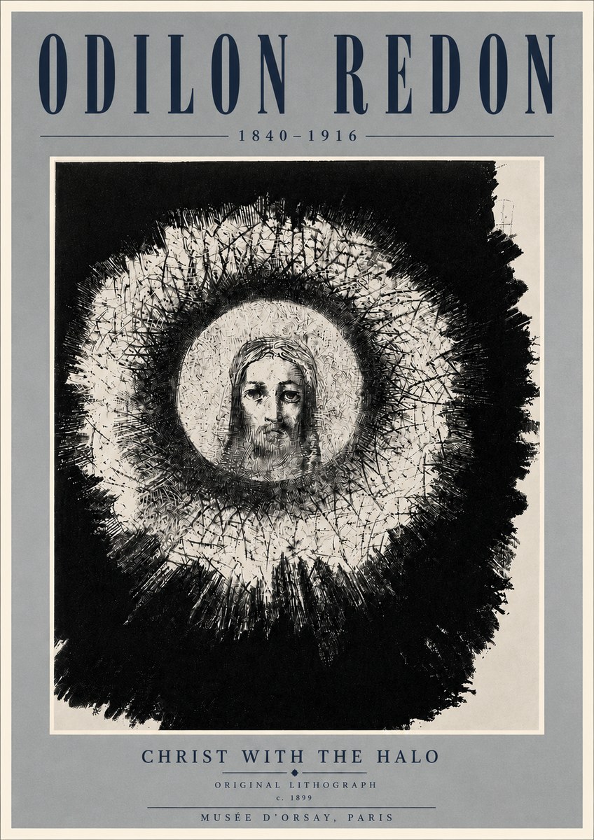 Odilon Redon Christ with the Halo No6 - Affiche