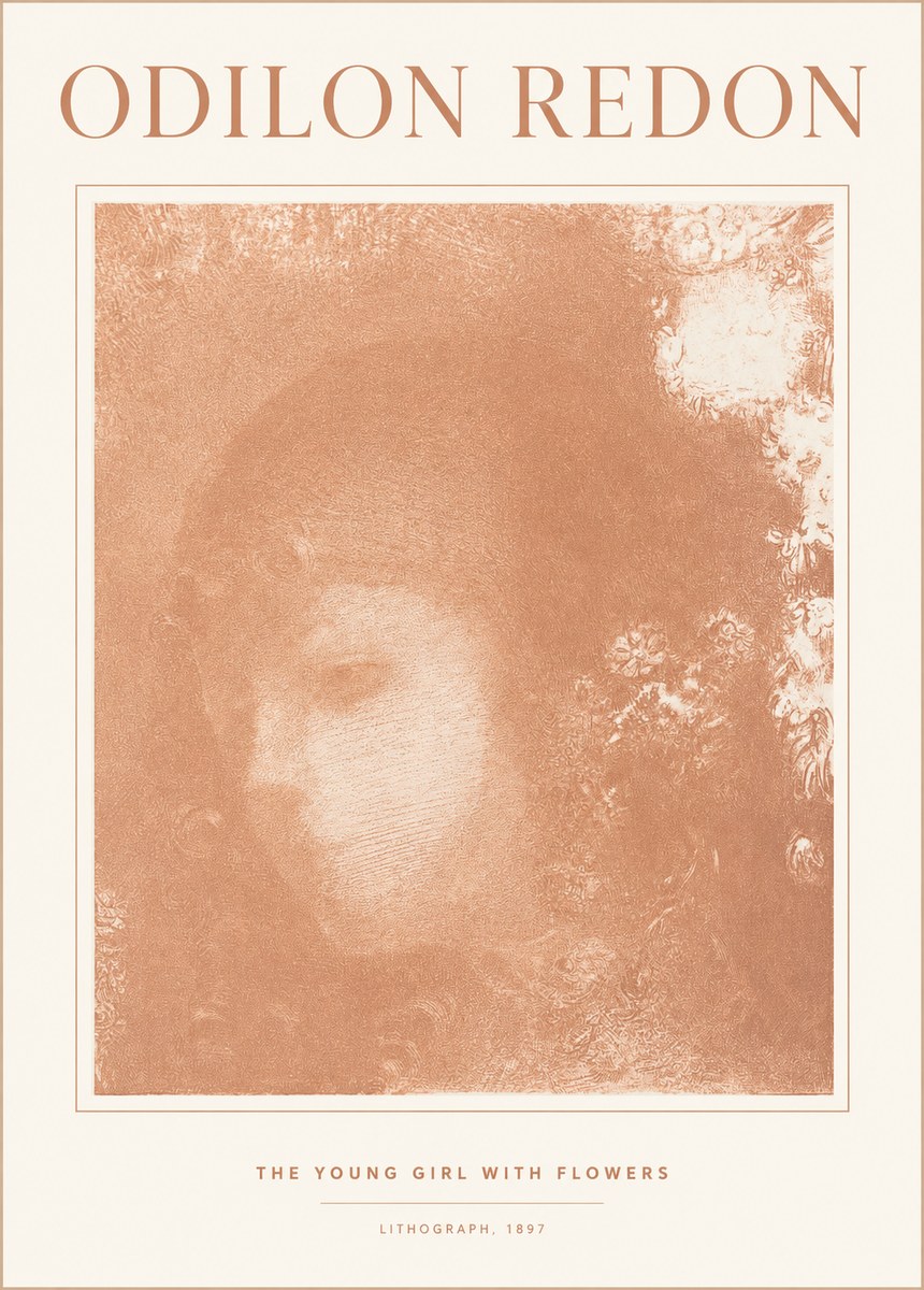 Odilon Redon The Young Girl with Flowers No1 - Affiche