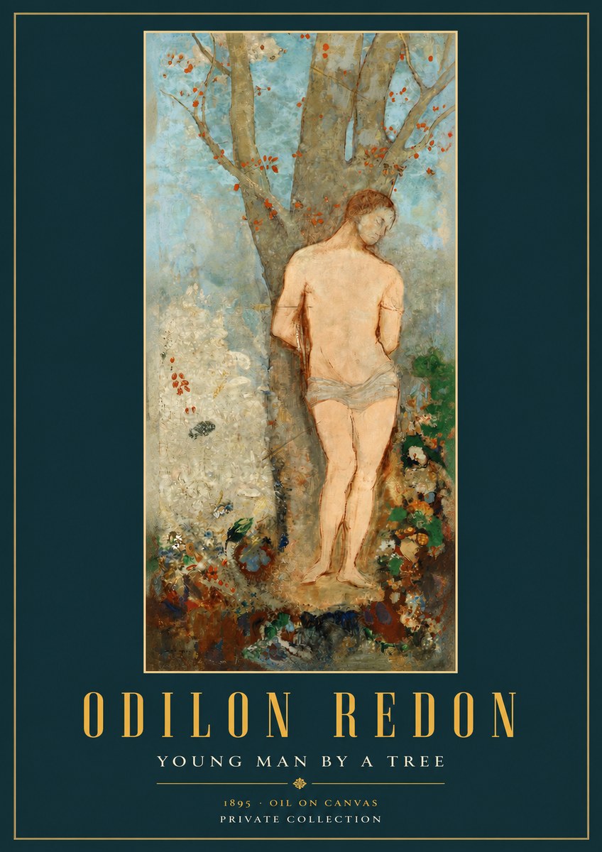 Odilon Redon Young Man by a Tree No2 - Affiche