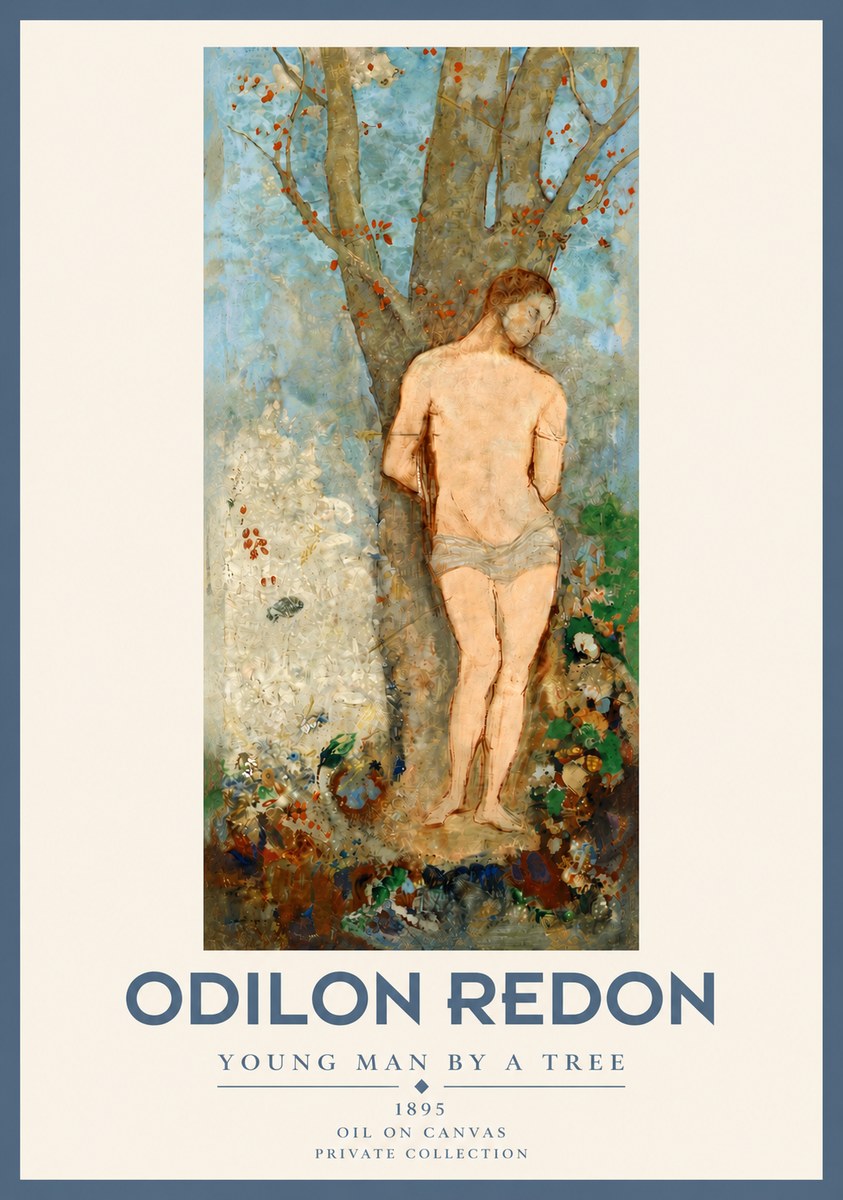 Odilon Redon Young Man by a Tree No4 - Affiche