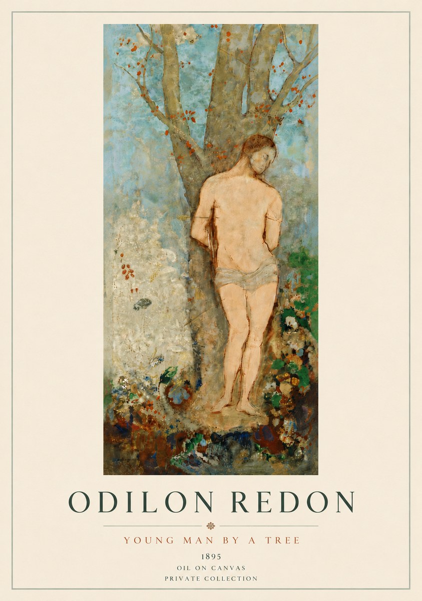 Odilon Redon Young Man by a Tree No5 - Affiche
