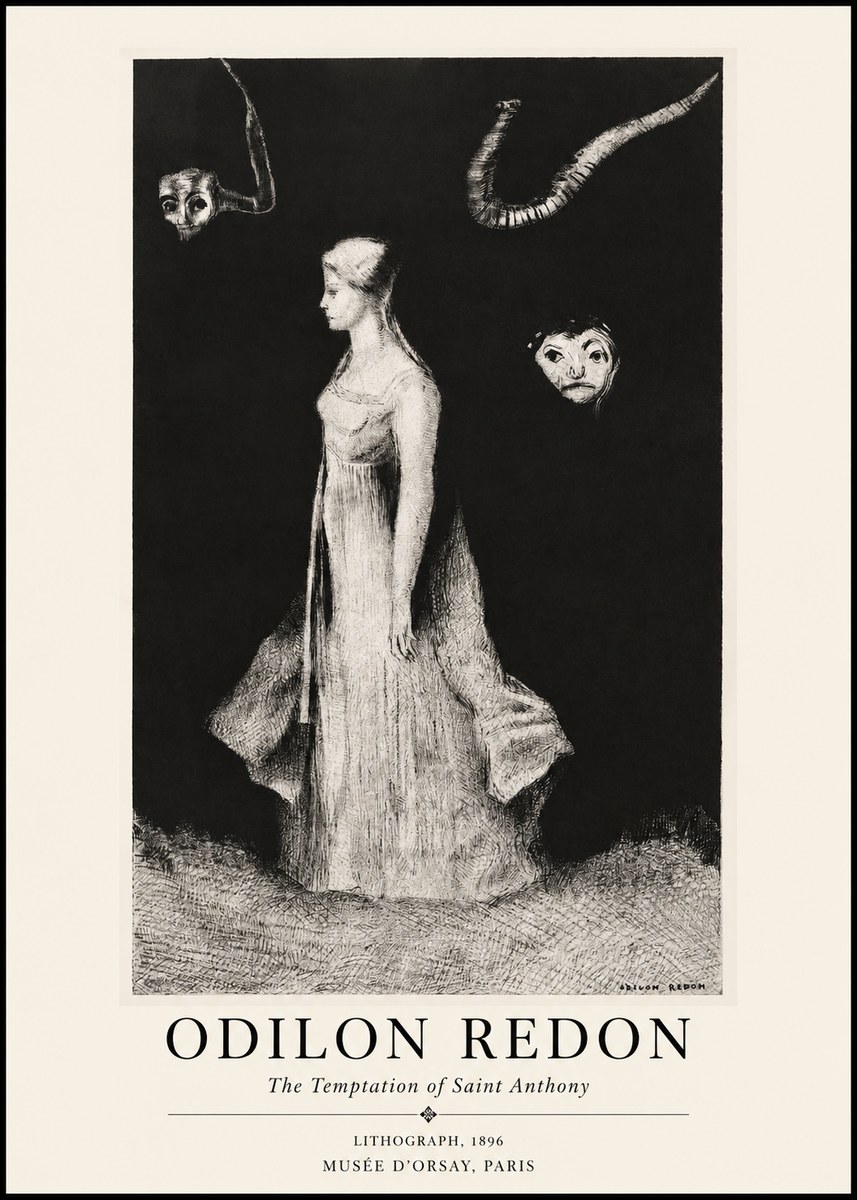 Odilon Redon The Temptation of Saint Anthony No1 - Affiche