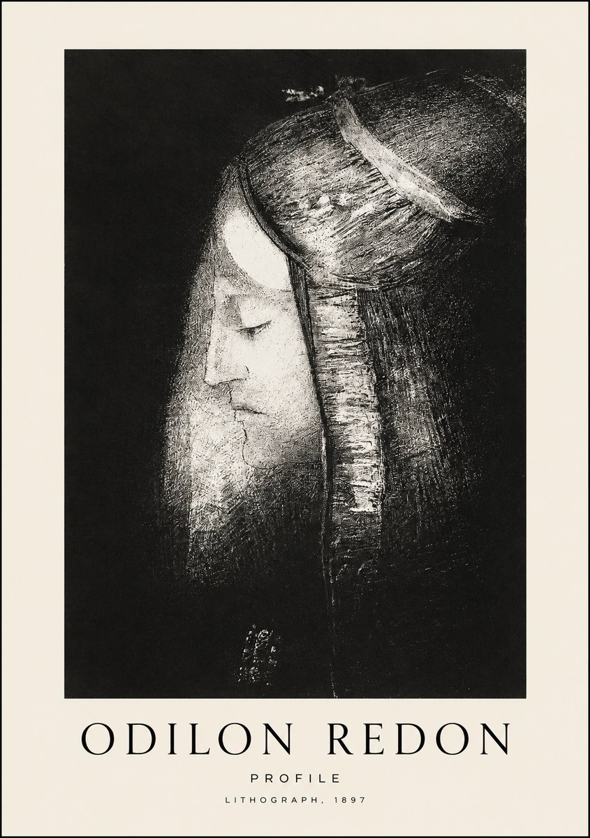Odilon Redon Profile No1 - Affiche