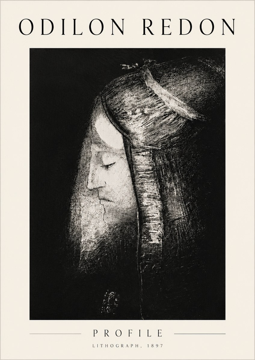 Odilon Redon Profile No6 - Affiche