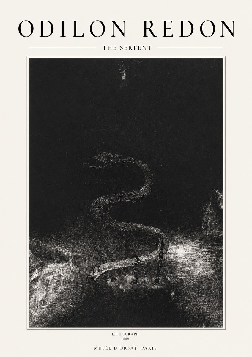 Odilon Redon The Serpent No1 - Affiche