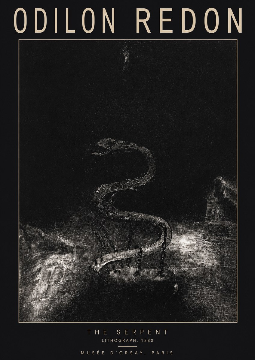 Odilon Redon The Serpent No2 - Affiche