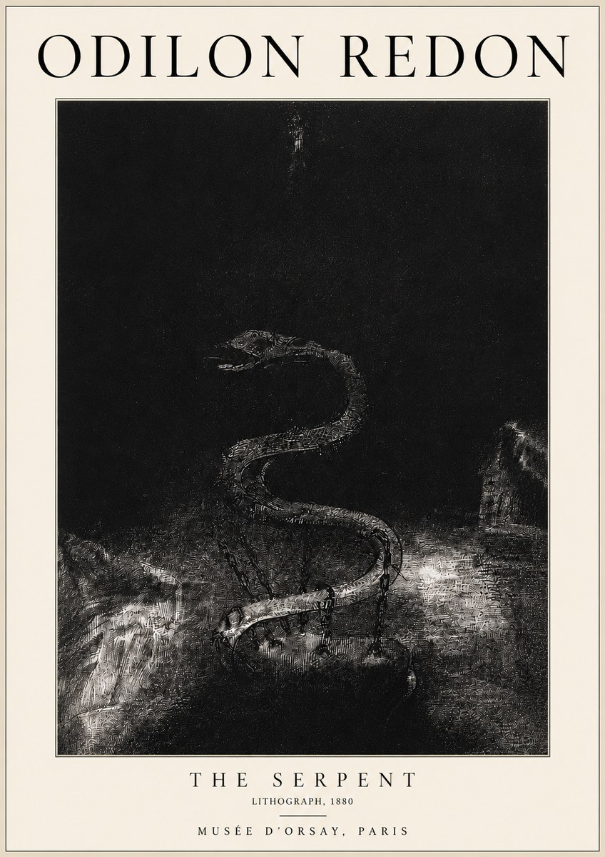 Odilon Redon The Serpent No3 - Affiche