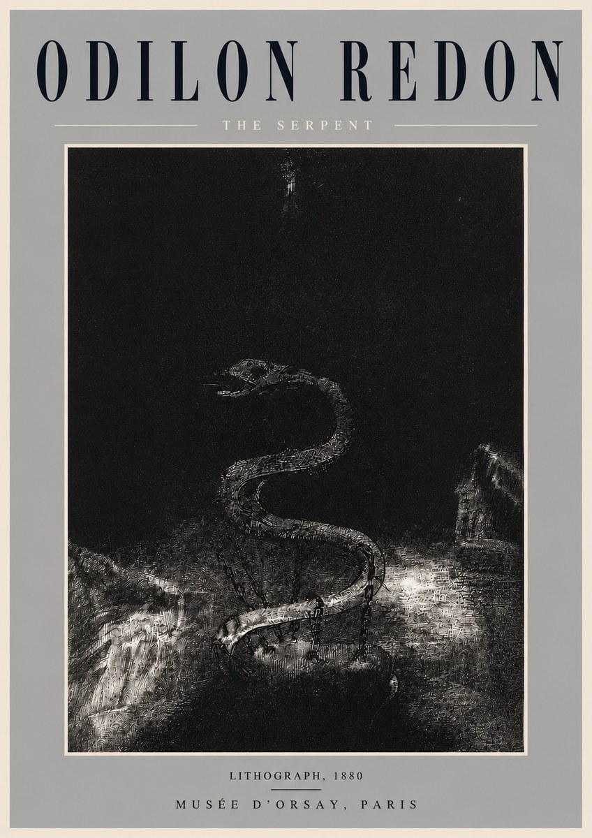 Odilon Redon The Serpent No4 - Affiche