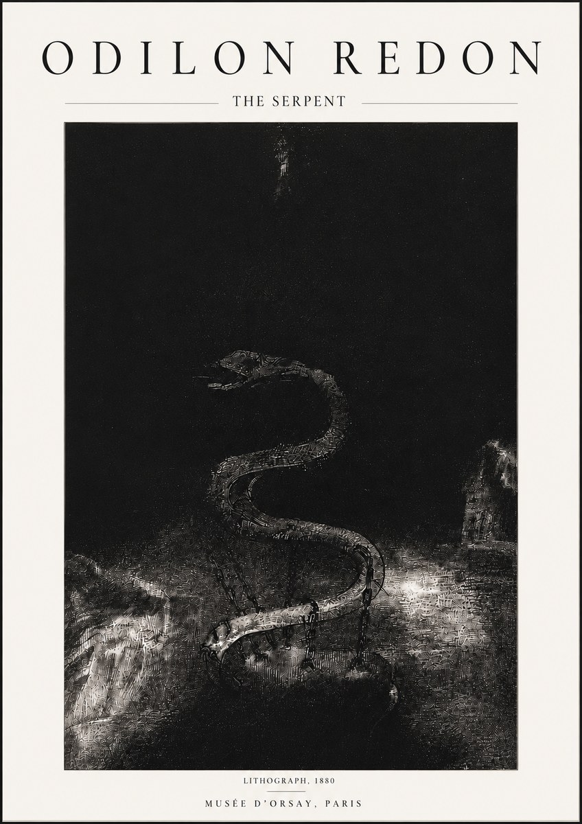 Odilon Redon The Serpent No5 - Affiche