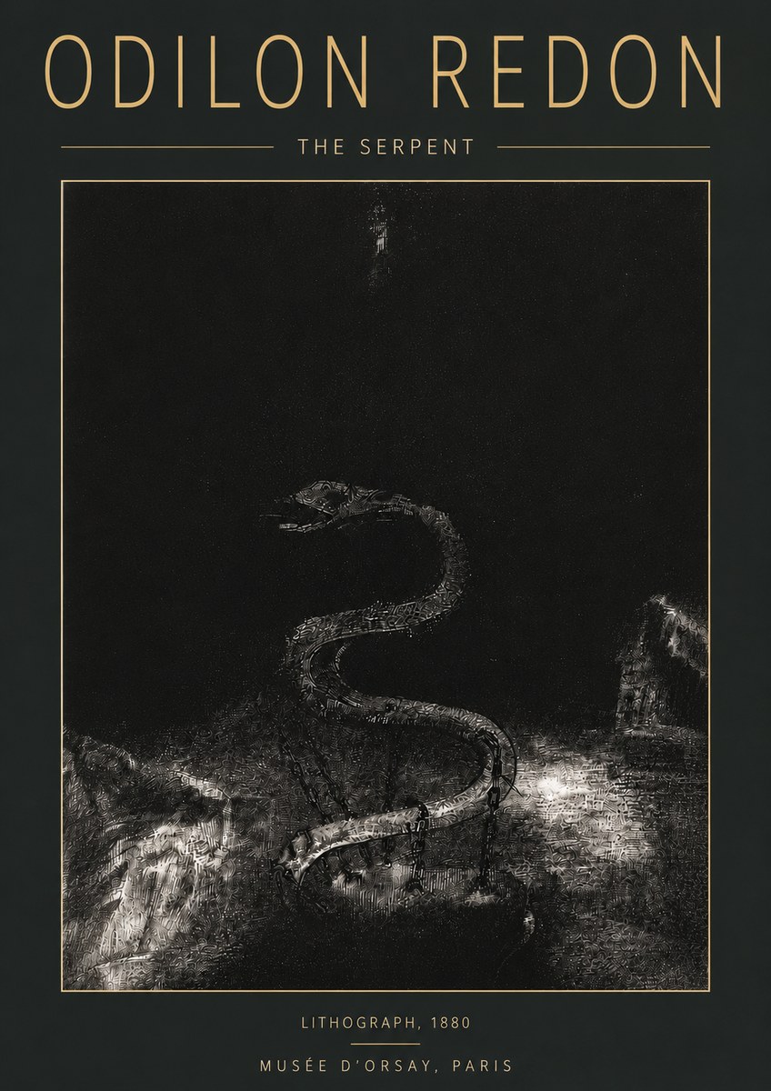 Odilon Redon The Serpent No6 - Affiche
