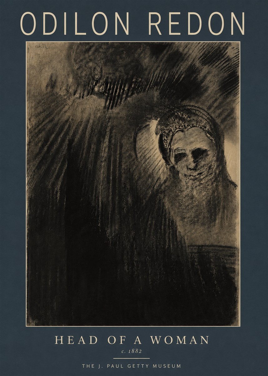 Odilon Redon Head of a Woman No5 - Affiche