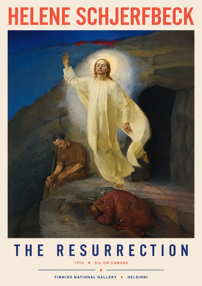 Helene Schjerfbeck The Resurrection No2 - Affiche