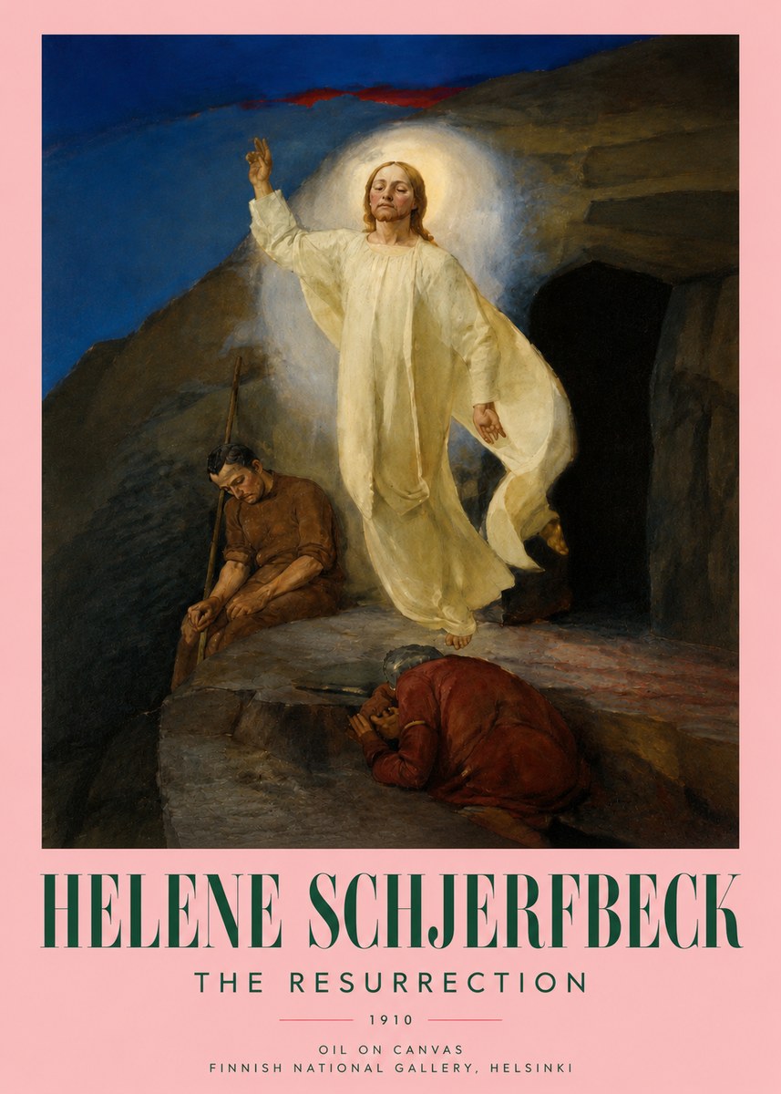 Helene Schjerfbeck The Resurrection No3 - Affiche