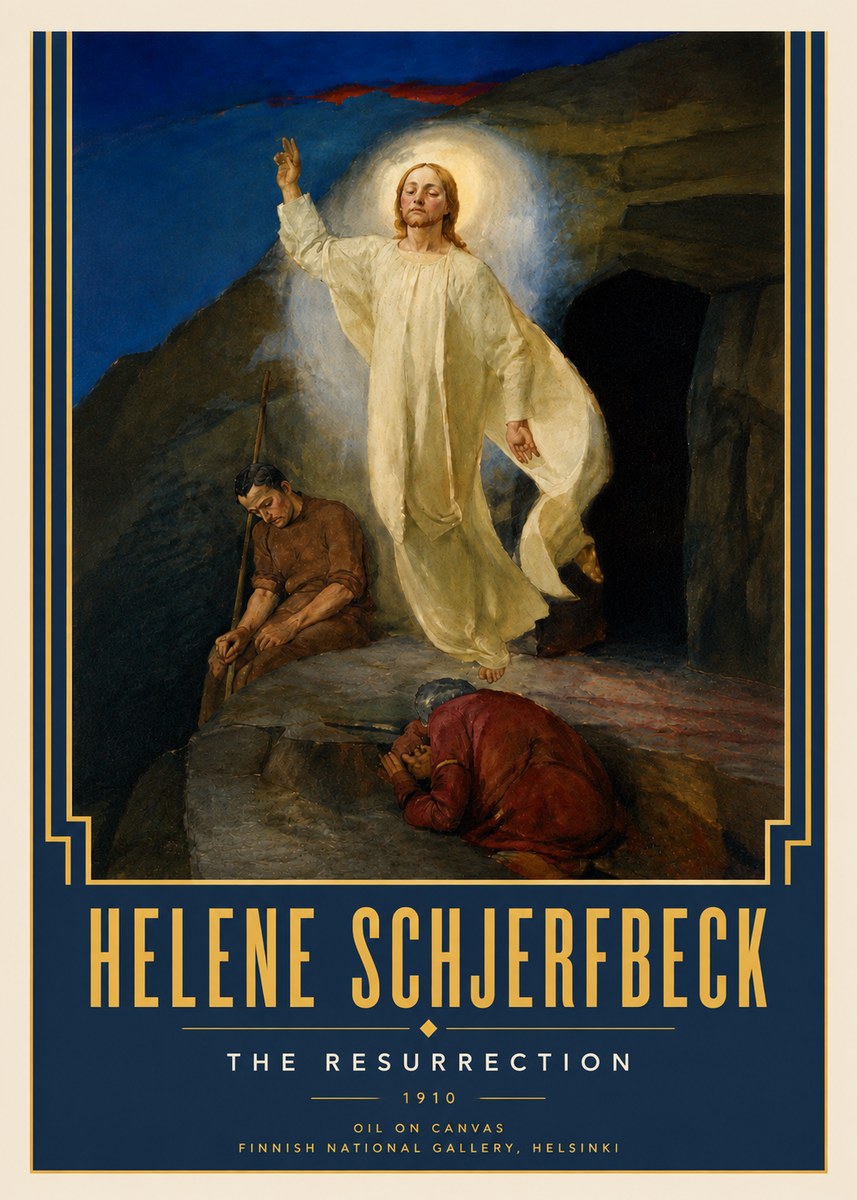 Helene Schjerfbeck The Resurrection No4 - Affiche