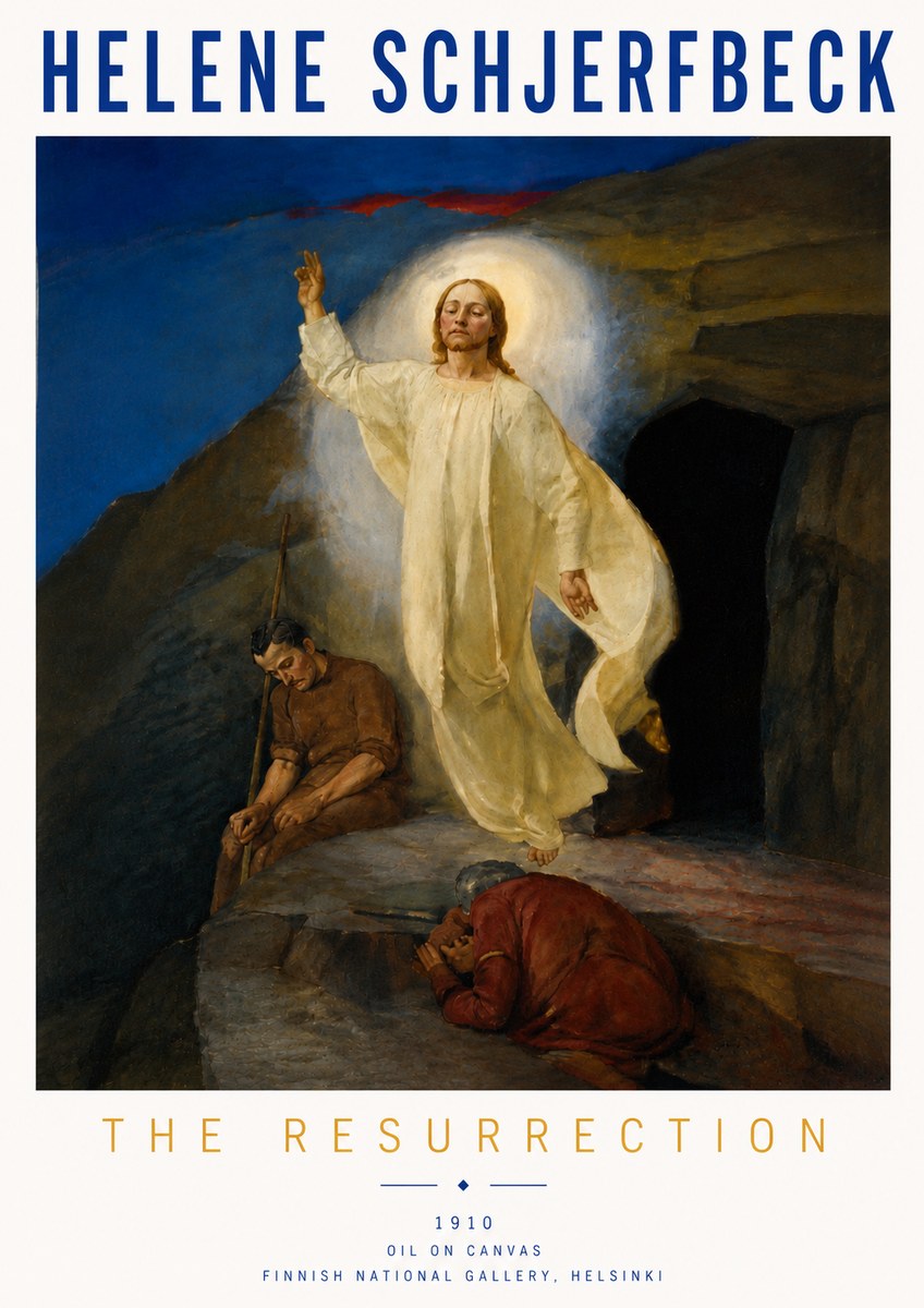 Helene Schjerfbeck The Resurrection No6 - Affiche