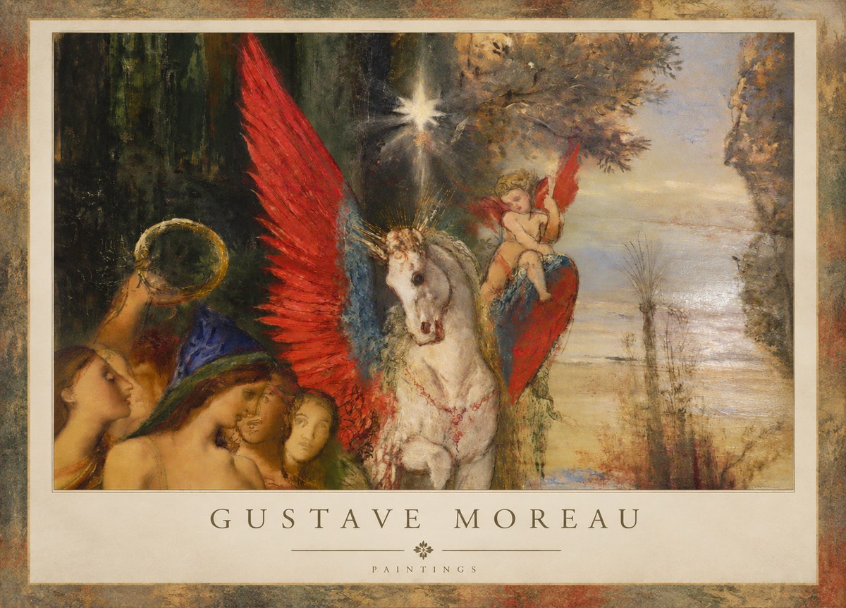Gustave Moreau Pegasus No2 - Affiche