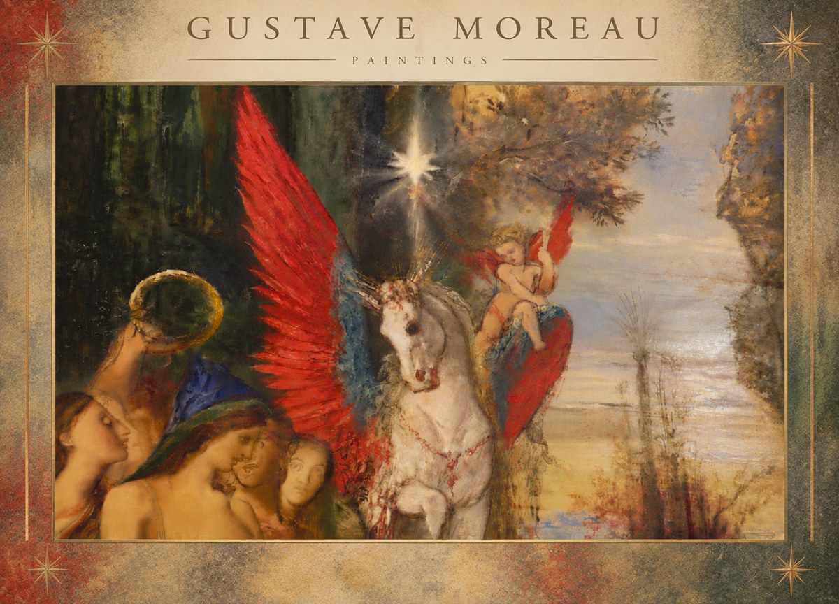 Gustave Moreau Pegasus No6 - Affiche