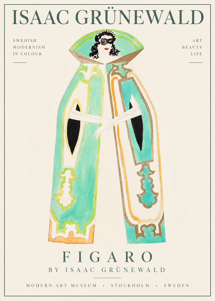 Isaac Grünewald Figure in a Mask No6 - Affiche