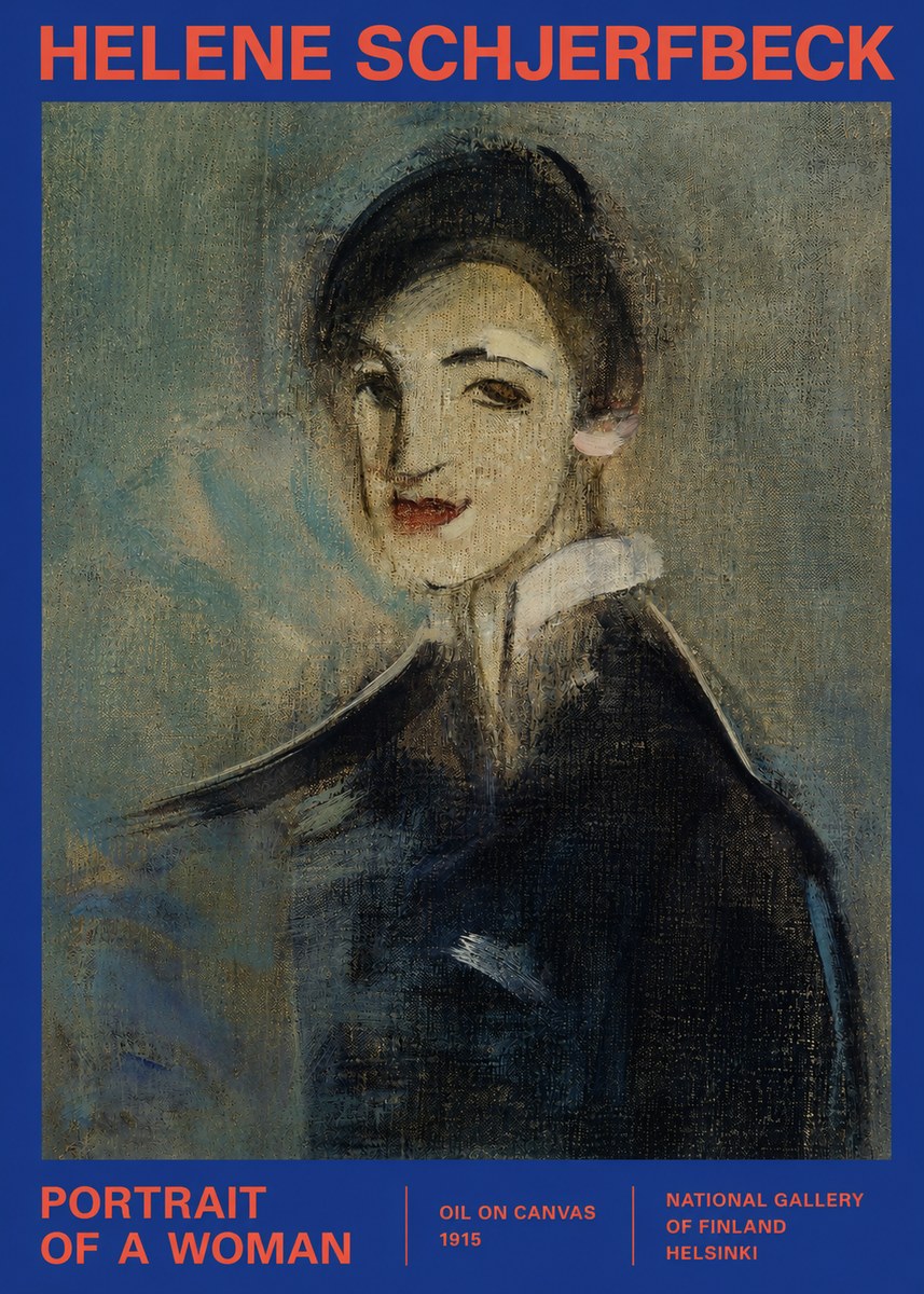 Helene Schjerfbeck Portrait of a Woman II No2 - Affiche
