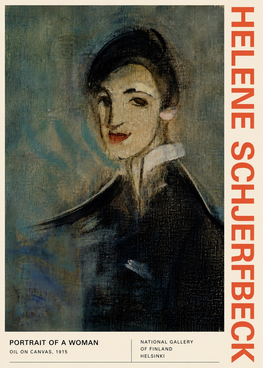 Helene Schjerfbeck Portrait of a Woman II No6 - Affiche