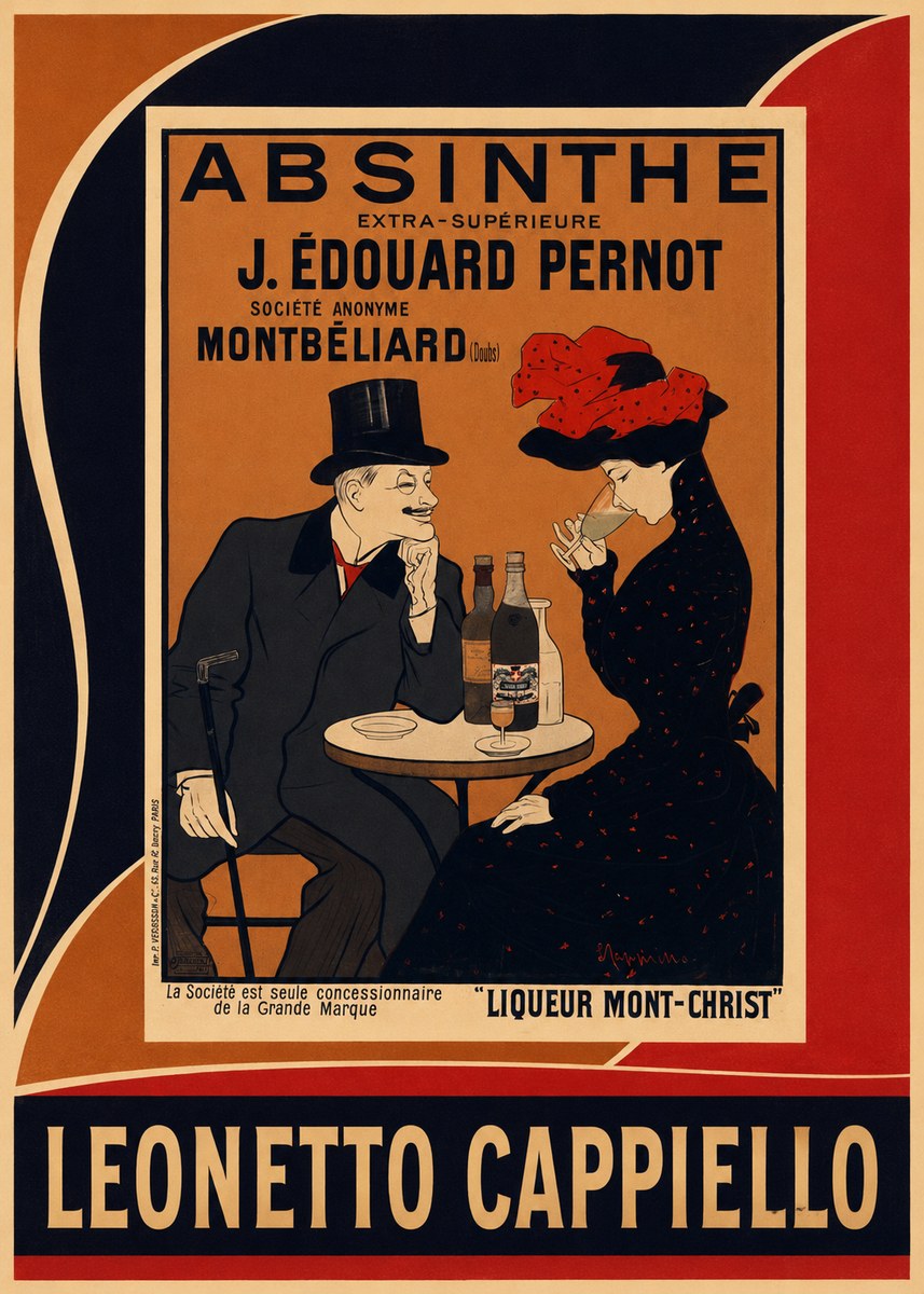 Leonetto Cappiello Absinthe J. Édouard Pernot No4 - Affiche