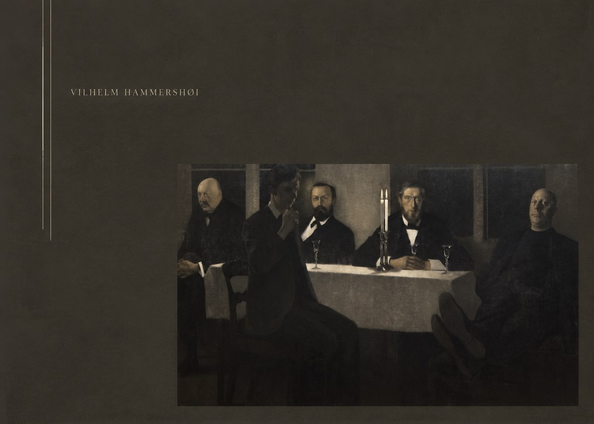 Vilhelm Hammershøi Five Portraits II No3 - Affiche