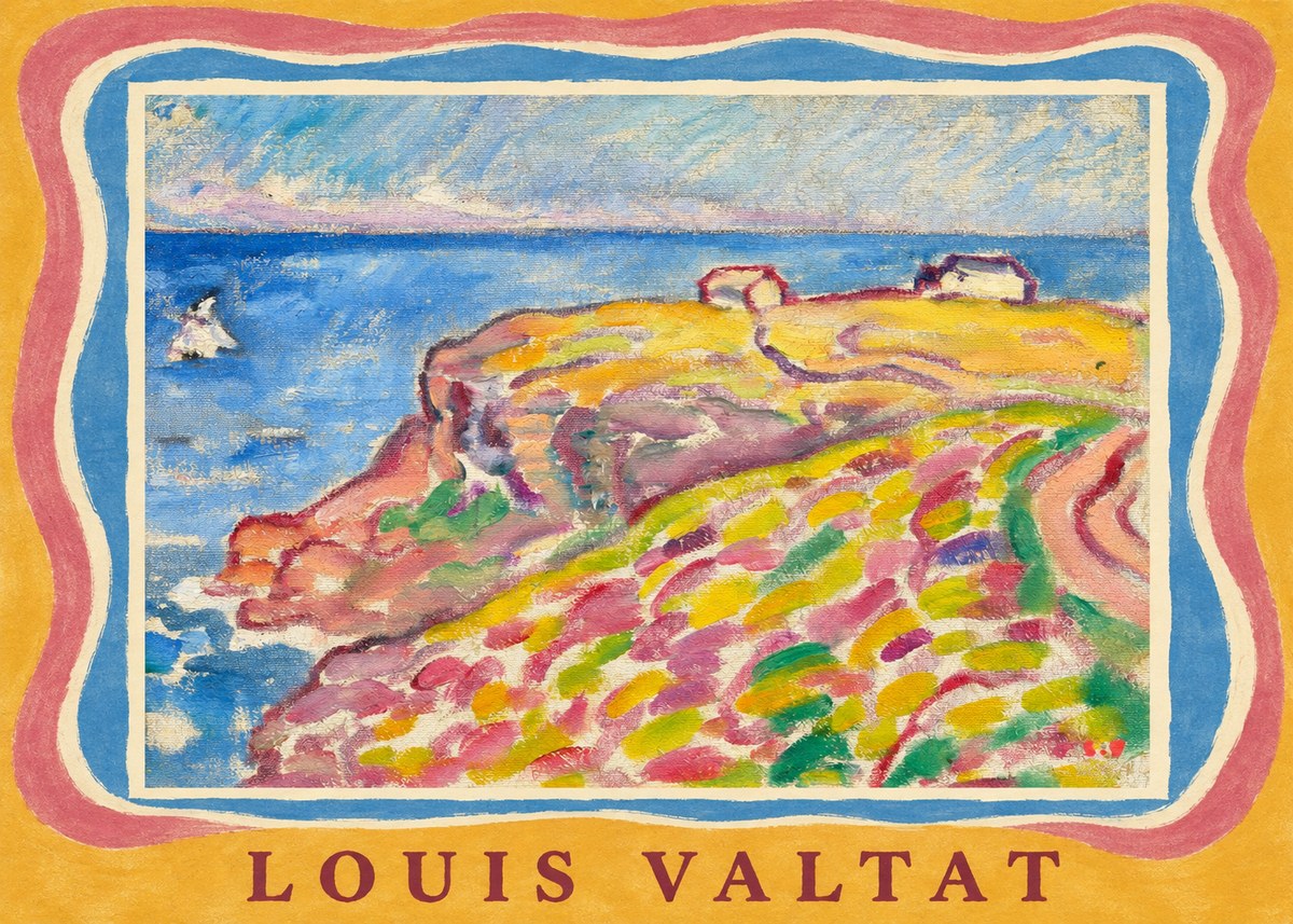 Louis Valtat Coastal Landscape with Bather No3 - Affiche