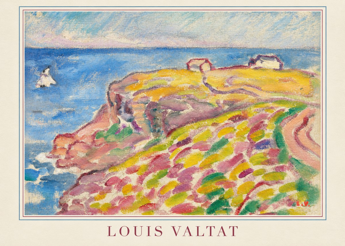 Louis Valtat Coastal Landscape with Bather No4 - Affiche