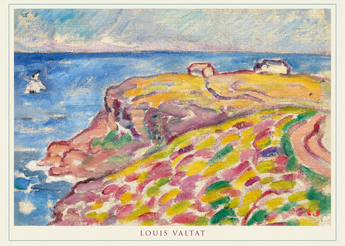Louis Valtat Coastal Landscape with Bather No5 - Affiche