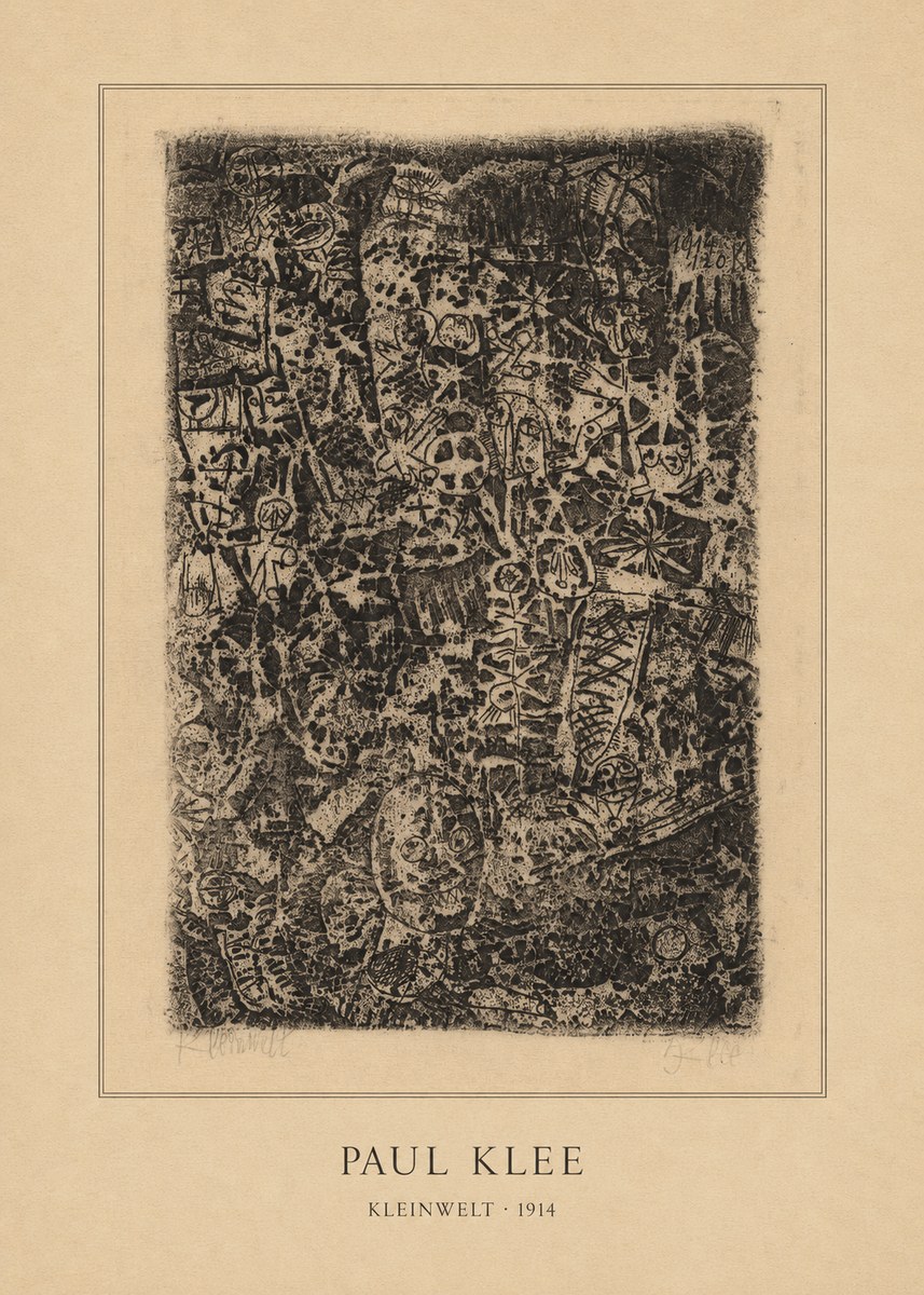 Paul Klee Kleinwelt No4 - Affiche