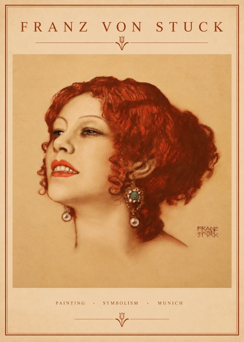 Franz von Stuck Medusa No2 - Affiche