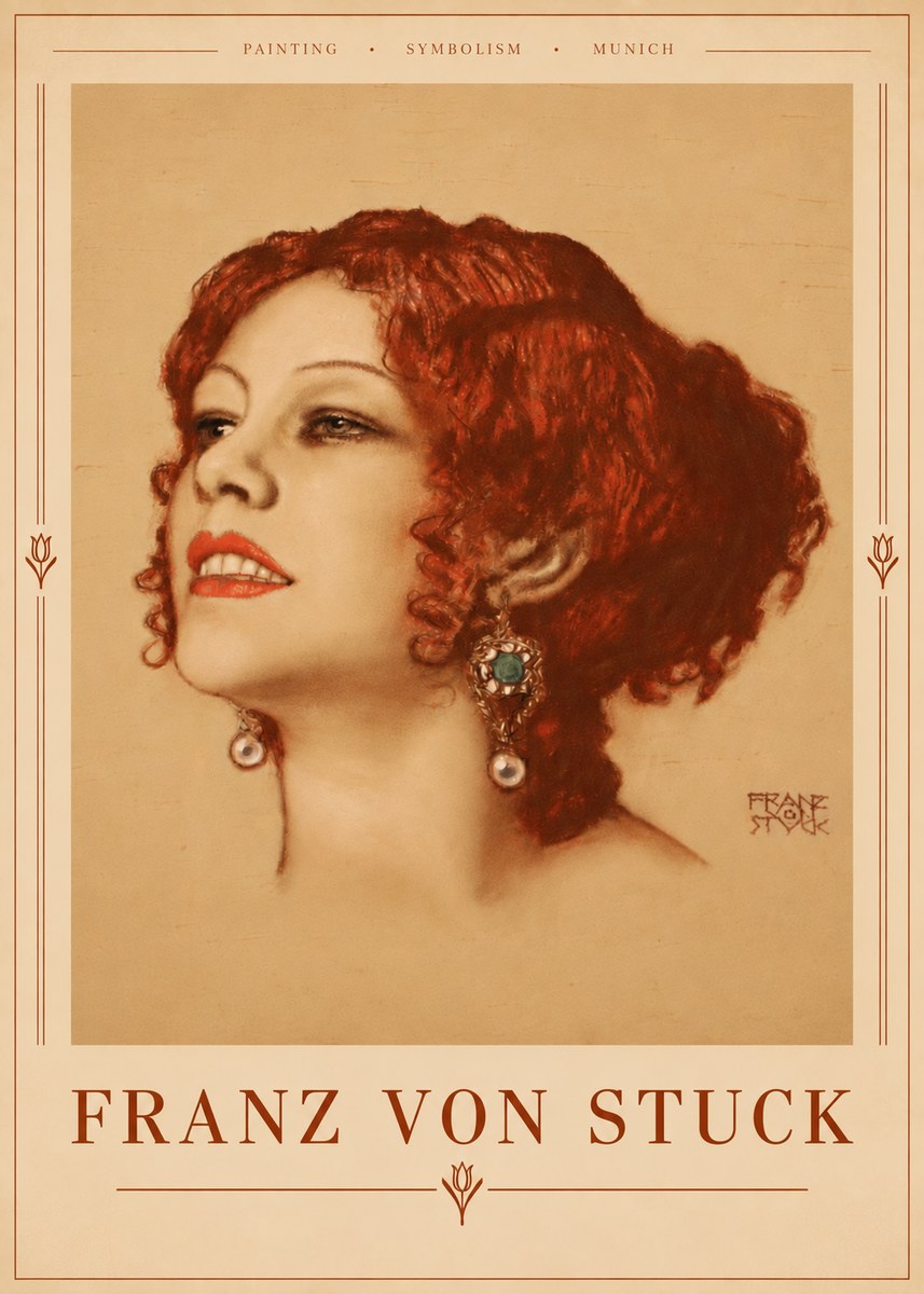 Franz von Stuck Medusa No5 - Affiche