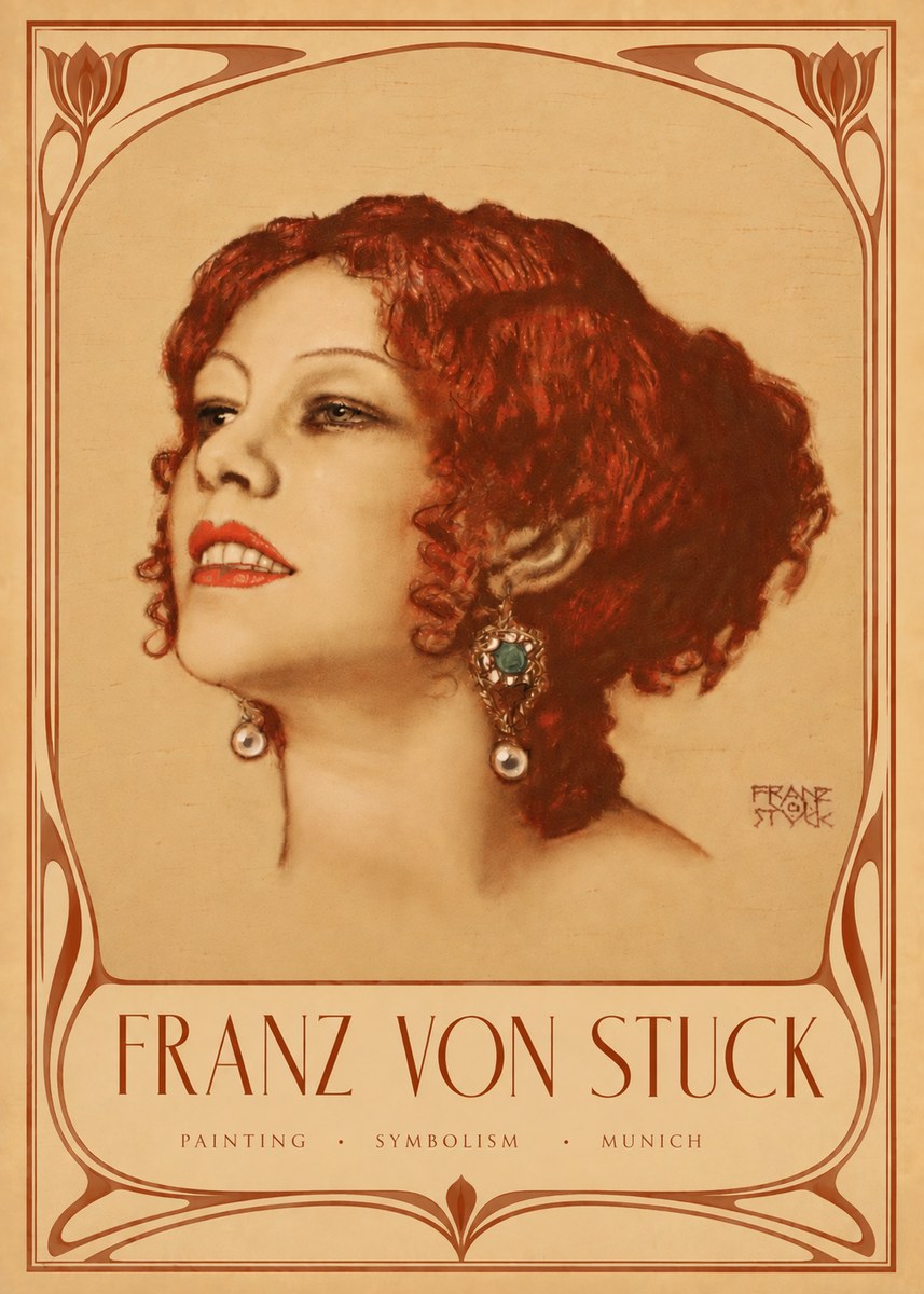 Franz von Stuck Medusa No6 - Affiche