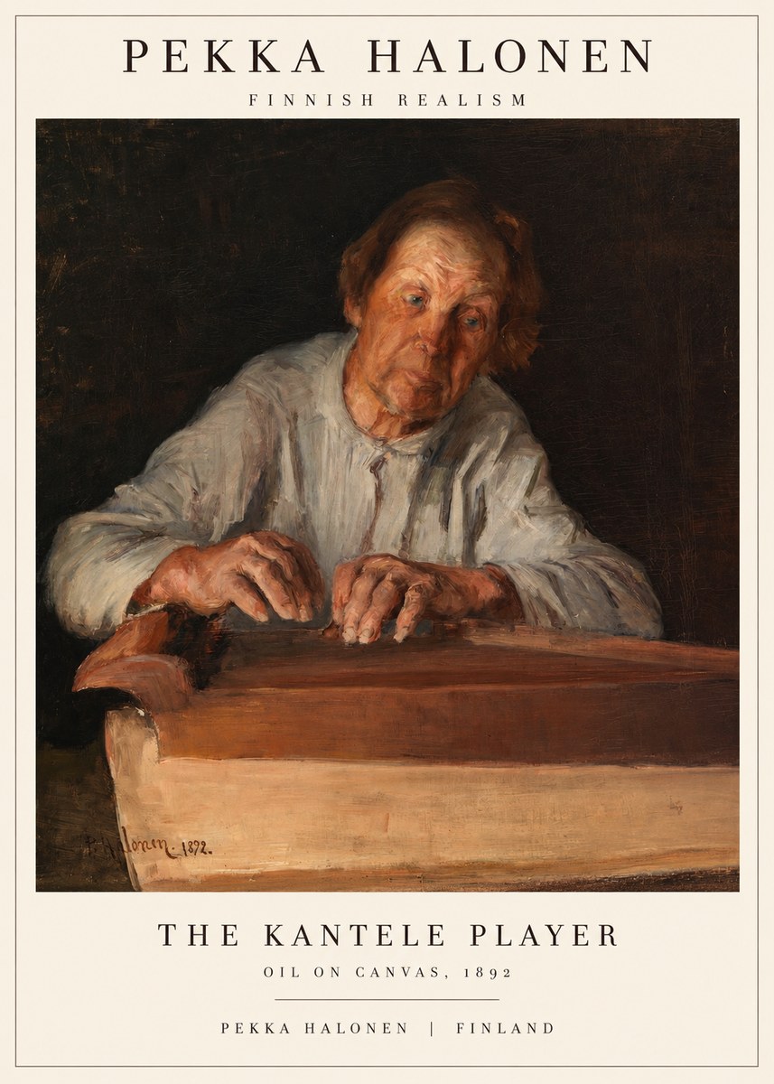 Pekka Halonen The Kantele Player No1 - Affiche