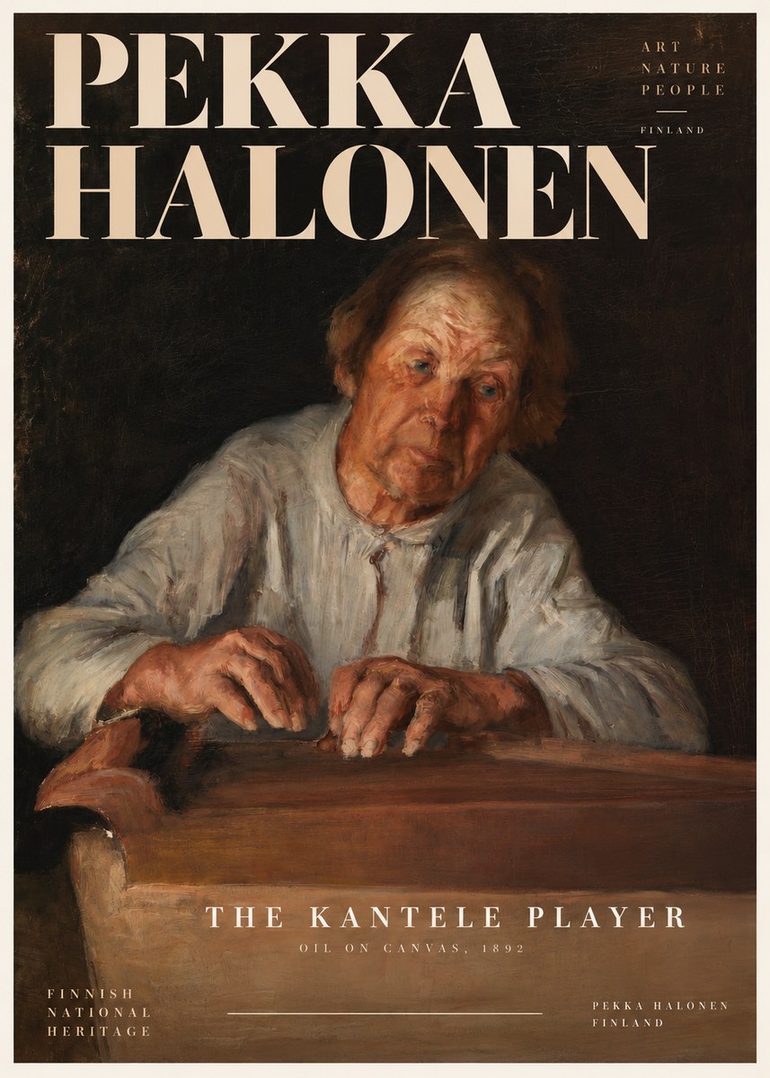 Pekka Halonen The Kantele Player No2 - Affiche