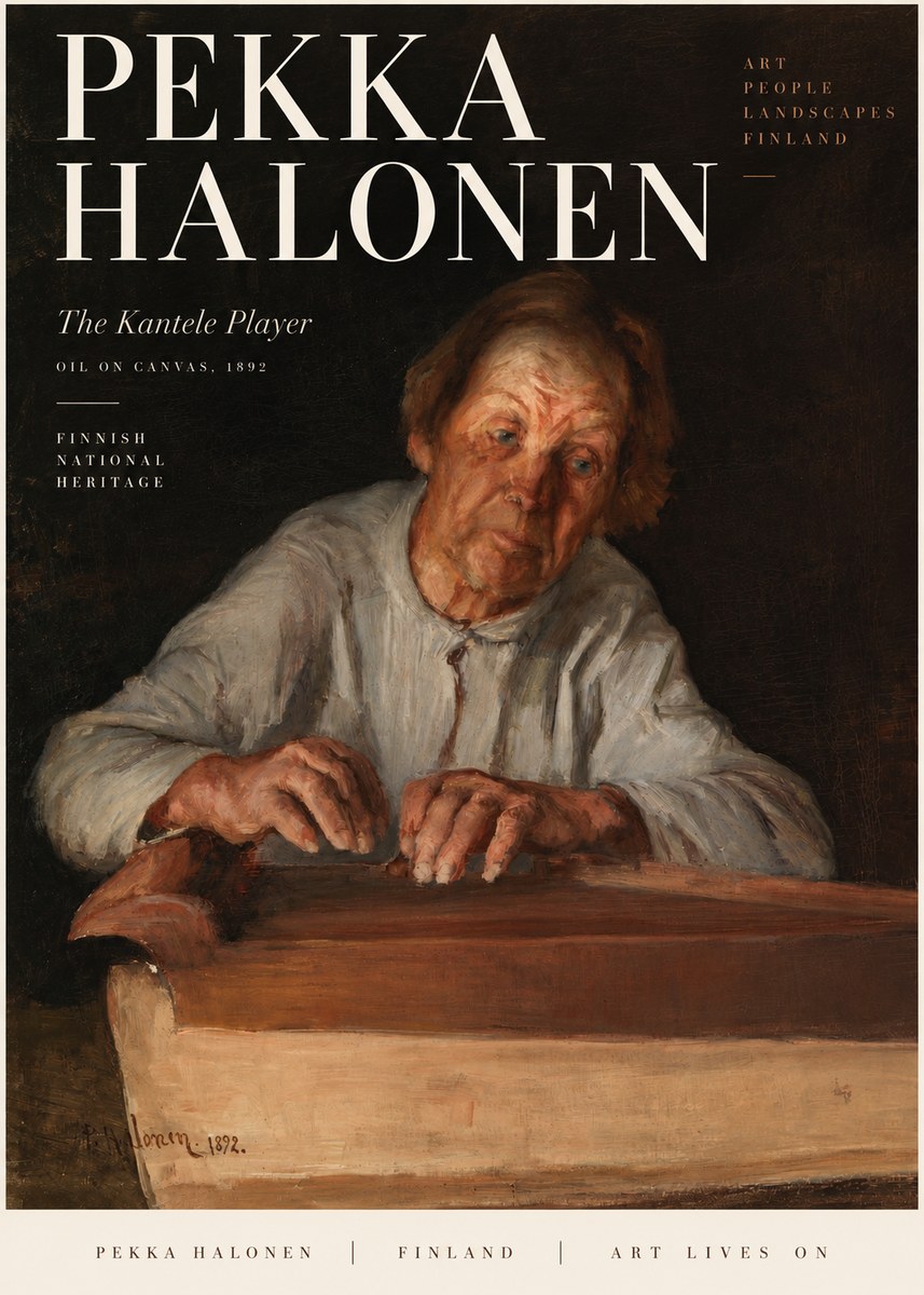 Pekka Halonen The Kantele Player No3 - Affiche