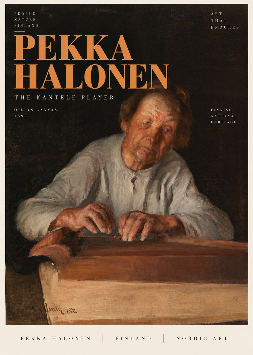Pekka Halonen The Kantele Player No4 - Affiche