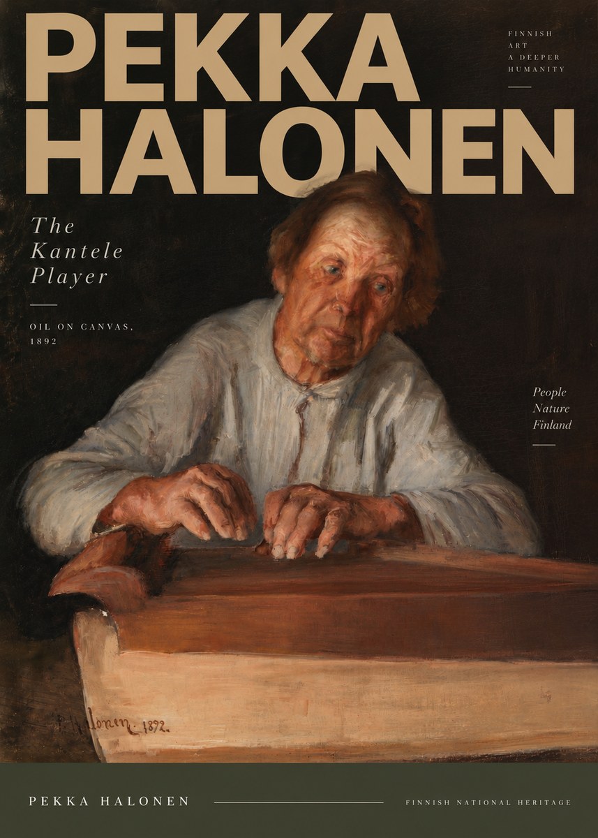 Pekka Halonen The Kantele Player No5 - Affiche