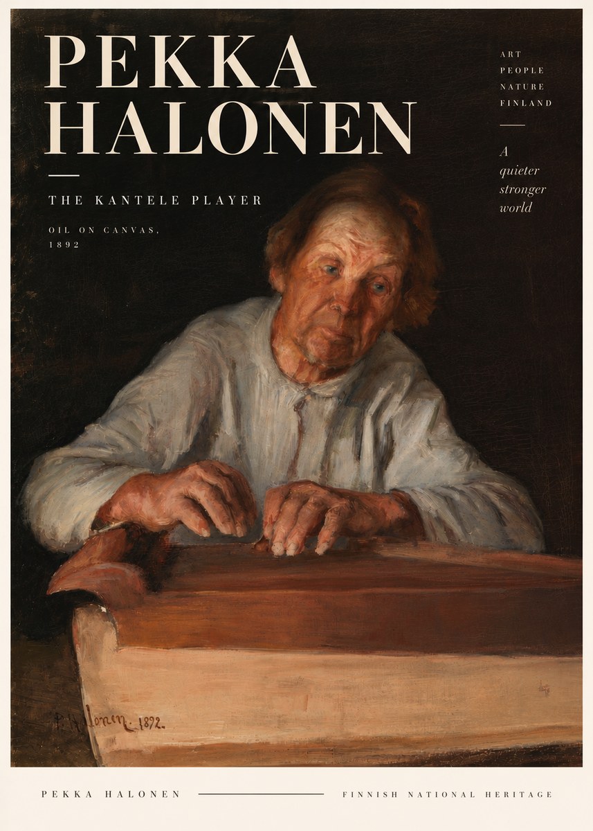 Pekka Halonen The Kantele Player No6 - Affiche